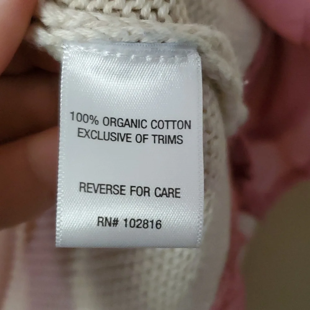 Garnet Hill Girl’s Organic Cotton Layered Sweater Size XL